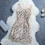 Fashion Beaded Sequined Dress #SW092101