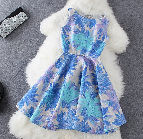 Fashion Sleeveless Print Dress #100410HJ on Luulla
